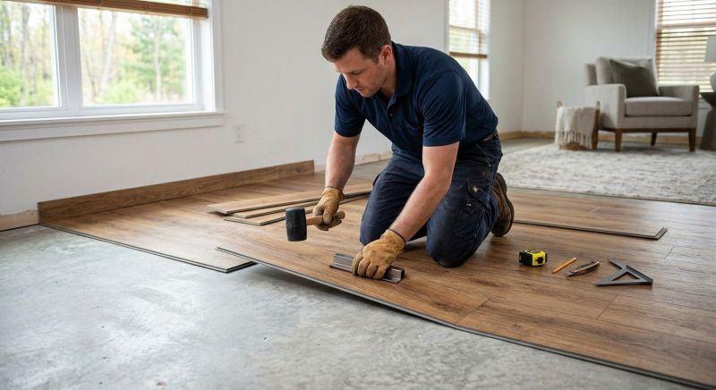 Luxury Vinyl Tile Installation in Buxton, ME