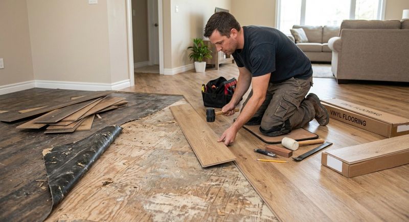 Vinyl Flooring Installation in Hollis Center, ME