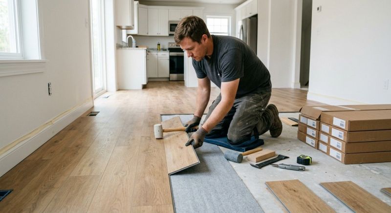 Vinyl Plank Floor Installation in Portland, ME