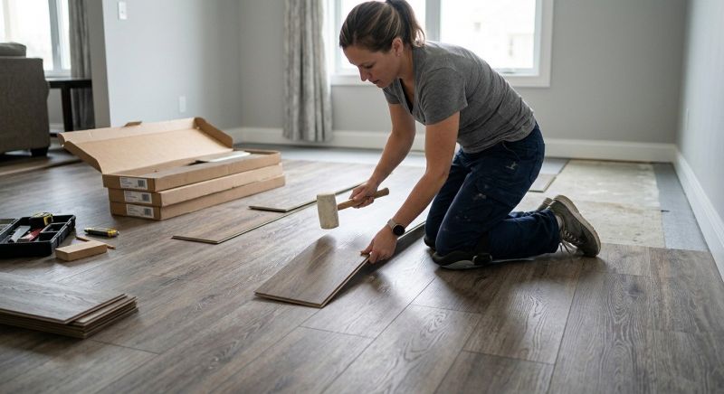 Vinyl Plank Floor Installation in Portland, ME